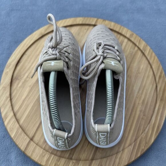 Danskin Honor Lace Up Sneakers Knit Stretch Walking Shoes Womens Size 7 Tan - Picture 6 of 10